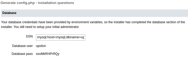 web installer database